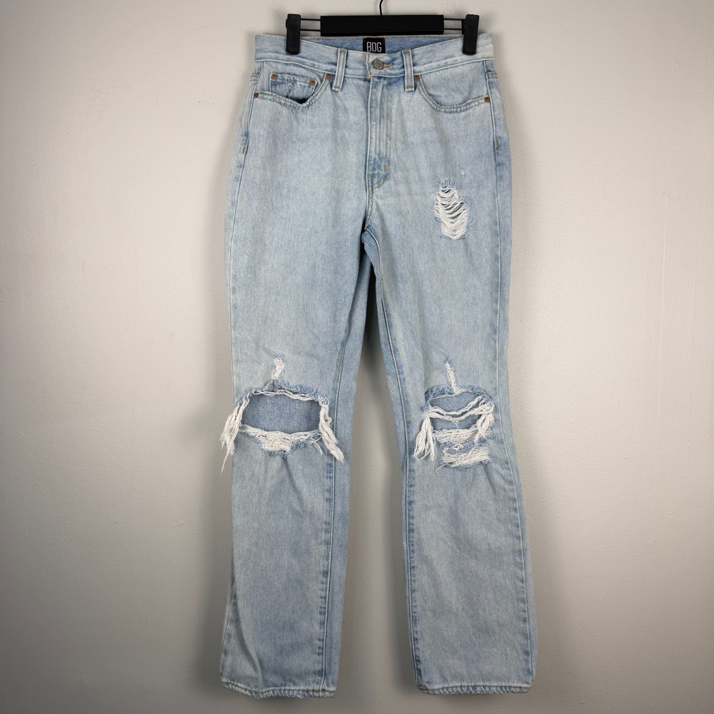 BDG Urban Outfitters Bootcut Jeans Women's 27 (28x30) Blue Denim Distressed